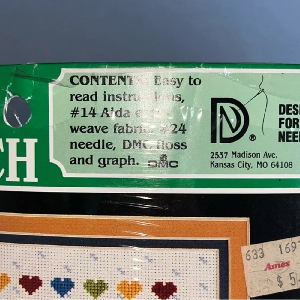 Vintage Designs For‎ The Needle Birthday Sampler Counted Cross Stitch Kit
